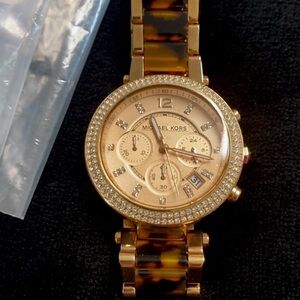Michael Kors Rose Gold/Tortoise Shell Watch